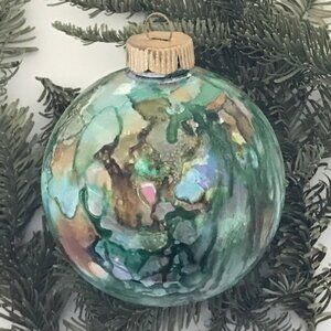 Modern Hand Painted Shatterproof Ornament
